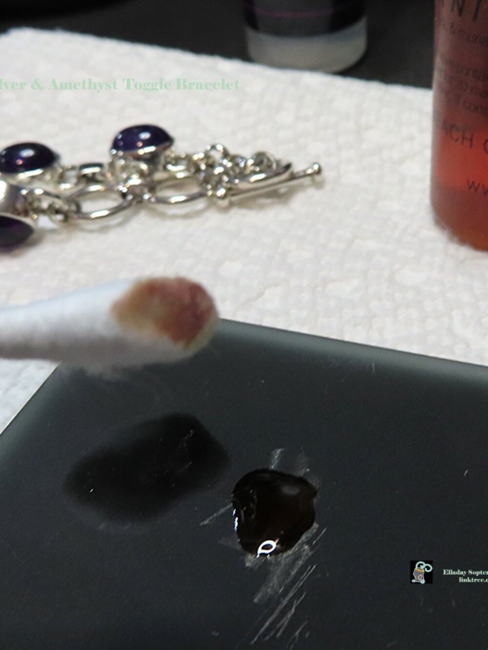 [SALE] Sterling Silver & Amethyst Toggle Bracelet - Picture 11 of 11